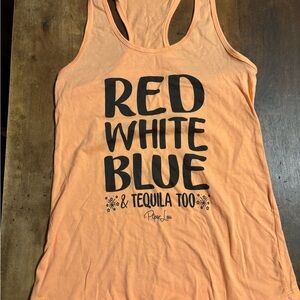 Piper Lou Orange Graphic Tank Top